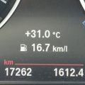 BMW 320dの燃費表示